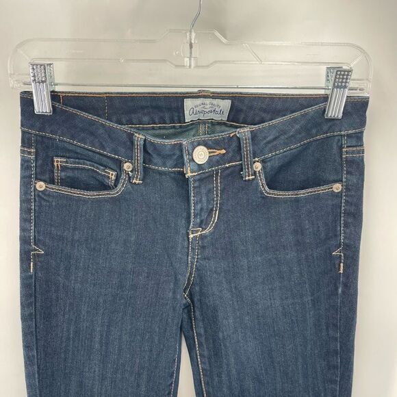 Aeropostale Womens Ashley Ultra Skinny Jeans Dark Wash Blue Stretch Size 1/2 Reg - Picture 7 of 9